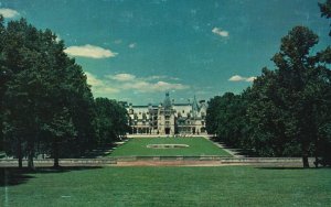 Vintage Postcard Biltmore House from the Rampe Douce Gardens Asheville NC