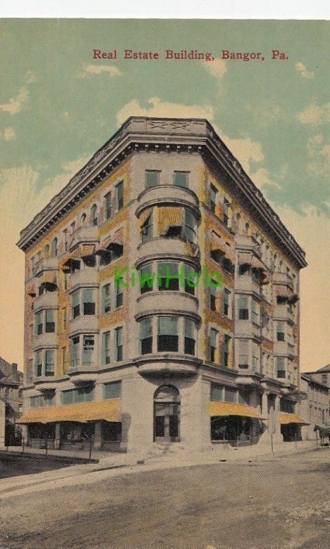 Postcard Real Estate Building Bangor PA