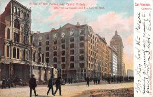 Ruins of Hotels After the 1906 San Francisco Earthquake, Early Postcard, Unused