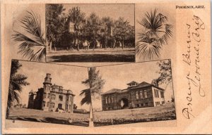 Postcard Multiple Views of School Buildings in Phoenix, Arizona