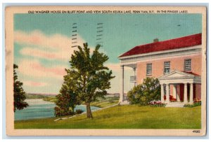 1948 Old Wagner House on Bluff Point and Keuka Lake Penn Yan NY Postcard 