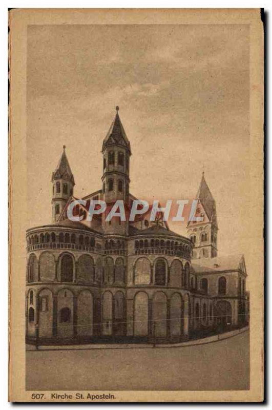 Postcard Old Kirche St Aposteln Koln