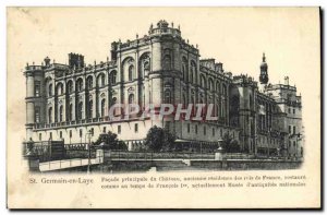 Postcard Old St Germain en Laye castle Main Facade