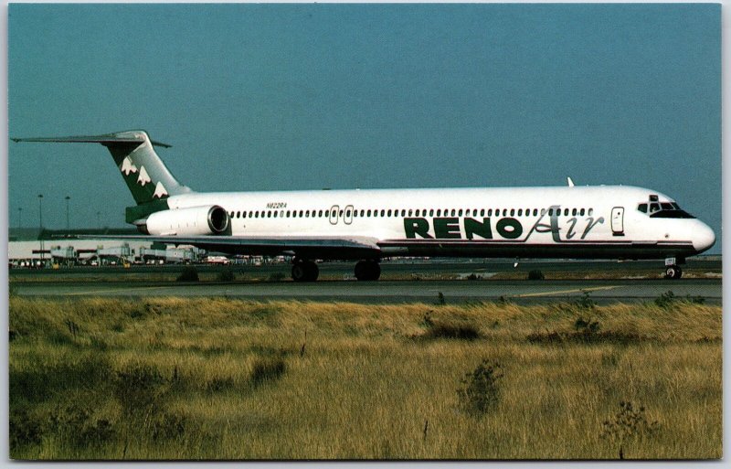 Airplane Reno Air McDonnell Douglas MD-82 N822RA MSN 49932 Aircraft Postcard