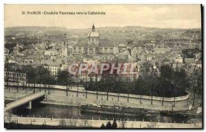 Old Postcard Namur Coitadelle Panorama Around the Cathedral