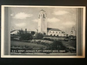 Vintage Postcard 1950's O.S.L.Depot-Howard Platt Gardens Boise Idaho (ID)