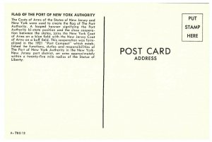 Bandera De New York Port Authority ~ Vintage Tarjeta Postal