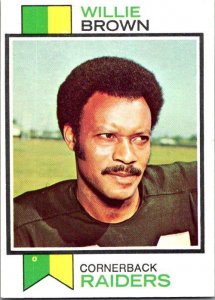 1973 Topps Football Card Willie Brown Oakland Raiders sk2579