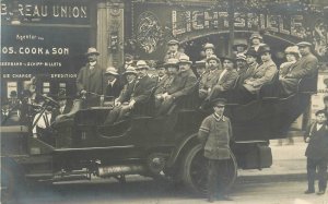 Postcard RPPC Photo Germany Berlin Automobile Tour bus Jitney 22-12858