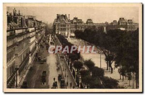 Paris - 1 - Perspective of the Rue du Rivoli Tuileries and the Louvre - Old P...