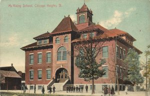 Vintage Postcard McKinley School Chicago Heights IL 7 Heinsen
