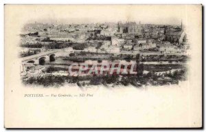 Old Postcard Poitiers General view