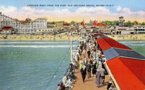 ME - Old Orchard Beach. Roller Coaster, Amusemments from Pier