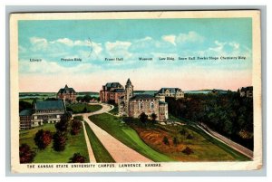 Vintage 1923 Postcard The Kansas State University Campus Lawrence Kansas