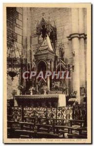 Old Postcard Notre Dame de Beaune miraculous Black Madonna