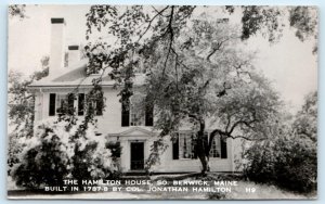 RPPC SOUTH BERWICK, Maine ME ~ HAMILTON HOUSE 1961 York County Postcard