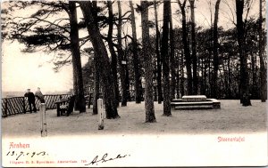 Netherlands Arnhem Steenen Tafel Vintage Postcard C023