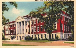 USA Knott Hall University Of Alabama Tuscaloosa Linen Postcard 05.41