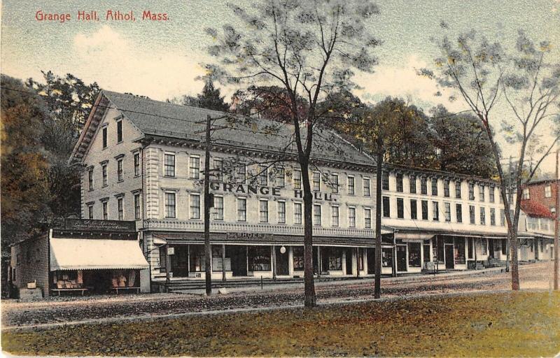 Athol Massachusetts Grange Hall General Exterior View Antique Postcard V16143