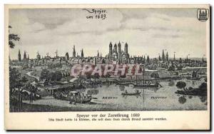 Old Postcard Speyer vor der Zerstörung Die Stadt Kloster hatte die mit dem D...