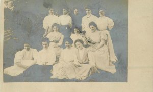 Postcard RPPC Wisconsin Eau Claire Young Lady Group 1907 23-4941