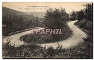 Old Postcard The Auvergne Quaint Turn on da road Pierreiort Seinte Macie