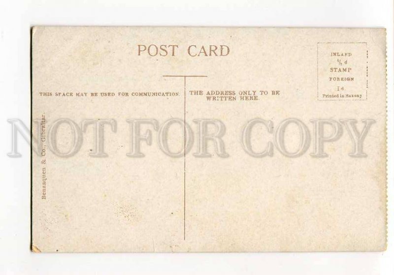 271117 GIBRALTAR Rock from Spanish Lines Vintage postcard