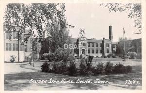 Iowa Ia Real Photo RPPC Postcard c1940s BOONE Eastern Star Home