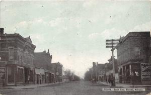 C66/ Harvard Nebraska Ne Postcard 1910 Street Scene Stores Buildings