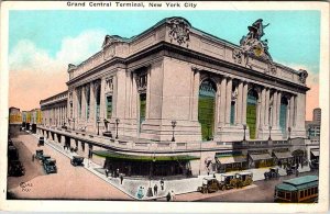 Postcard TRAIN STATION SCENE New York City New York NY AN8598