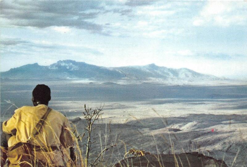 B91407 distant view of mount debasien karamoja uganda africa 