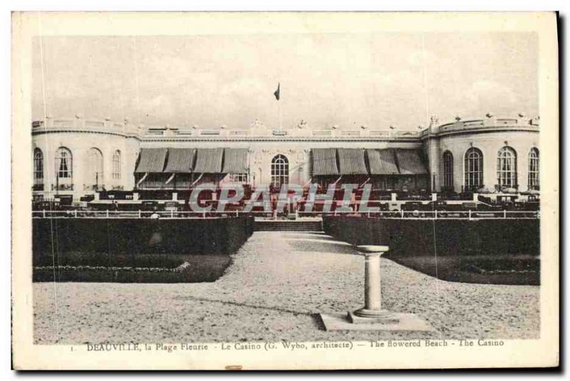 Old Postcard Deauville La Plage Fleurie