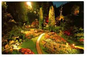 Sunken Garden, Illuminated, Butchart Gardens, Victoria, British Columbia