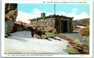 M-6141 Shelter House At Summit of the Fall River Pass Colorado