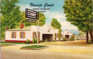 Navajo Court Cortez CO Postcard PC576