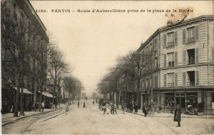 CPA PANTIN - Route d'AUBERVILLERS prise de la place de la Mairie (124066)