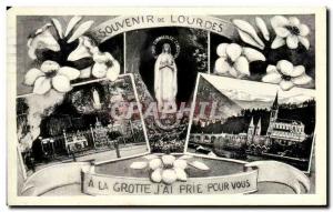 Old Postcard Souvenir De Lourdes Grotto J & # 39Ai Pray For You