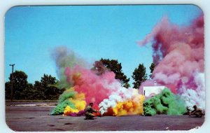 GENEVA, New York NY ~ Colored Smoke Demo SAMPSON AIR FORCE BASE c1950s  Postcard