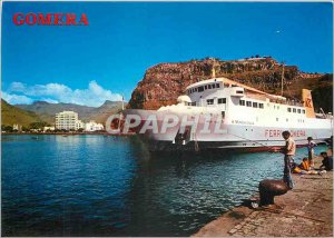 Postcard Modern Gomera Canarias San Sebastian Ferry boat Benchijigua