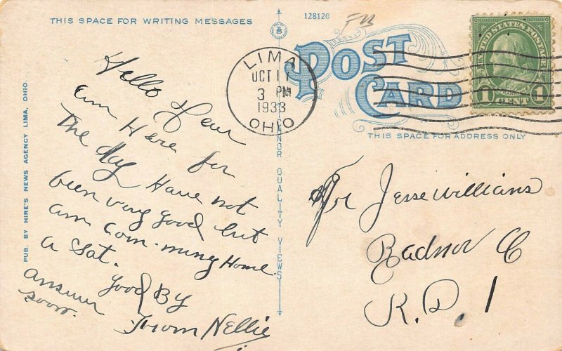 LPS56 LIMA Ohio Noral Hotel Postcard