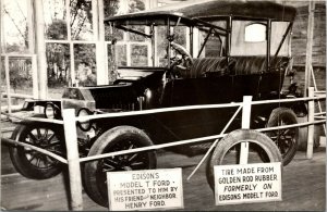 Vtg Fort Myers Florida FL Thomas Edison's Ford Model T RPPC Real Photo Postcard