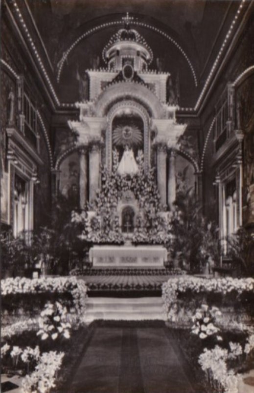 Cuba Havana Our Lady Of Mercy Church Main Altar Illuminated Real Photo