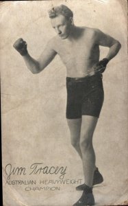 Boxing Jim Tracey  Australian Heavyweight Champion Postcard  1922