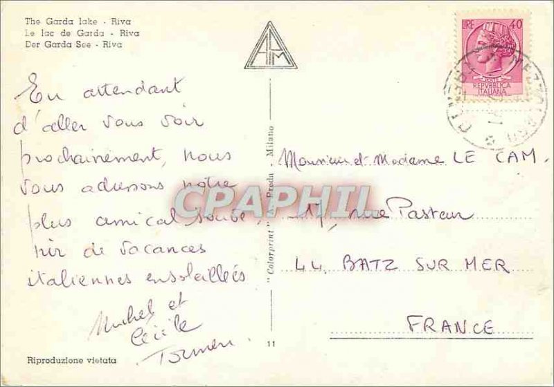 Postcard Modern Riva lago di garda