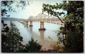 Vtg Guntersville Alabama AL George Houston Bridge Tennessee River 1950s Postcard