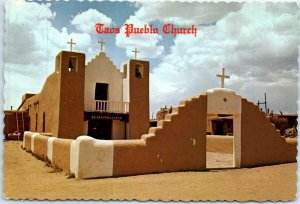 Postcard - Taos Pueblo Church - Taos, New Mexico