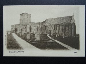 Northumberland BAMBURGH St Aidan's Church - Old Postcard by Auty Series G.H, W.B