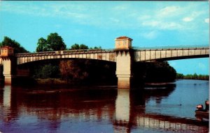 Yazoo City, MS Mississippi   YAZOO RIVER BRIDGE    Vintage Chrome Postcard
