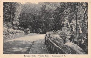 OSCAWANA, NY  New York      VALERIA HOME  Entrance Bridge     Albertype Postcard