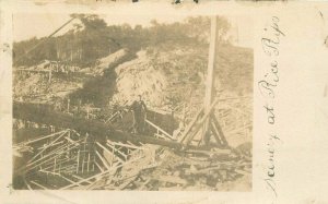 C-1910 Mining Occupation Worker rice Rips RPPC Photo Postcard 22-3143